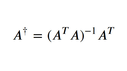 Least Squares Solution Using the Moore-Penrose Inverse